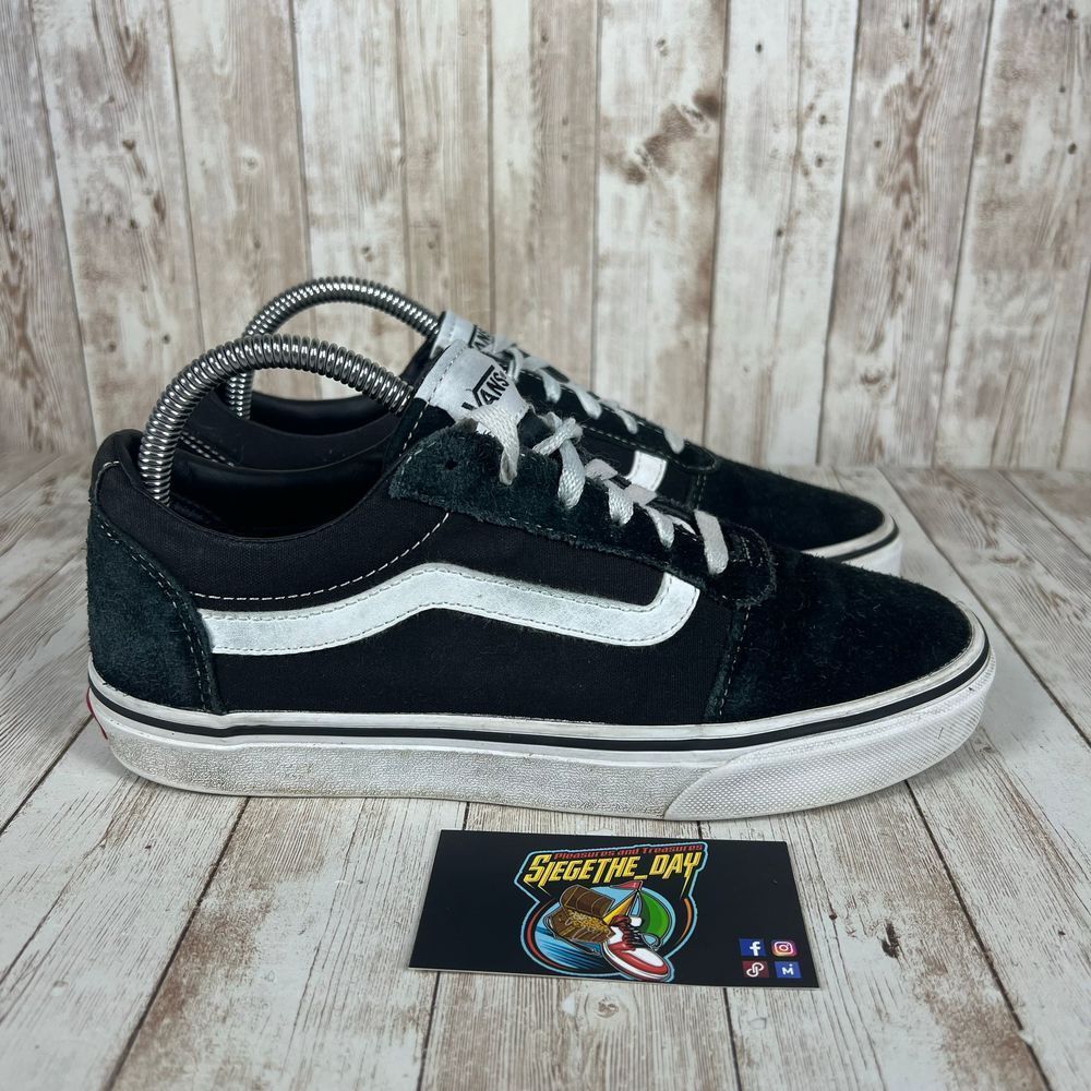 Vans Black and White Old Skool Suede Low-Top Sneakers